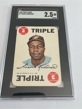 1968 TOPPS FRANK ROBINSON TOPPS GAME INSERT CARD #7 SGC 2.5